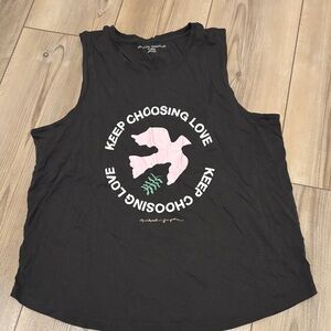 Spiritual Gangster Black Tank with Pink and White Graphic